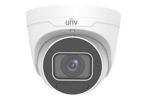 4MP IR motorized turret IP camera with built-in microphone, black outdoor security camera for surveillance.