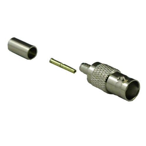 BNC RG59 FEMALE 3PCS CRIMP CONNECTOR