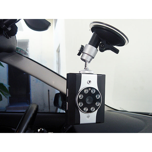 Car camera Voyager with night vision, compact dashboard dashcam by My Store, capturing clear footage of the road.