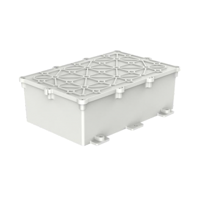 30 Ah lithium battery for solar panels, rechargeable and portable, shown in a sleek black design with terminals on top.