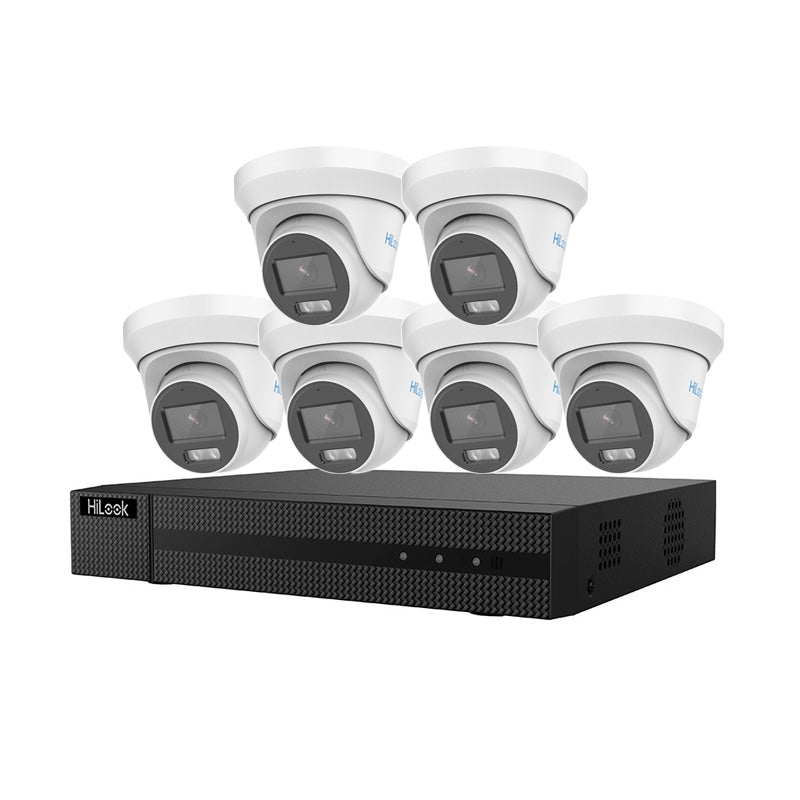 8-channel Colorvu TVI security camera kit with DVR, 1TB HDD, and six THC-T259-MS cameras for home or business surveillance.