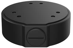 Uniview TR-JB03-H-IN-BK black junction box with cable entry points, suitable for security camera installations.
