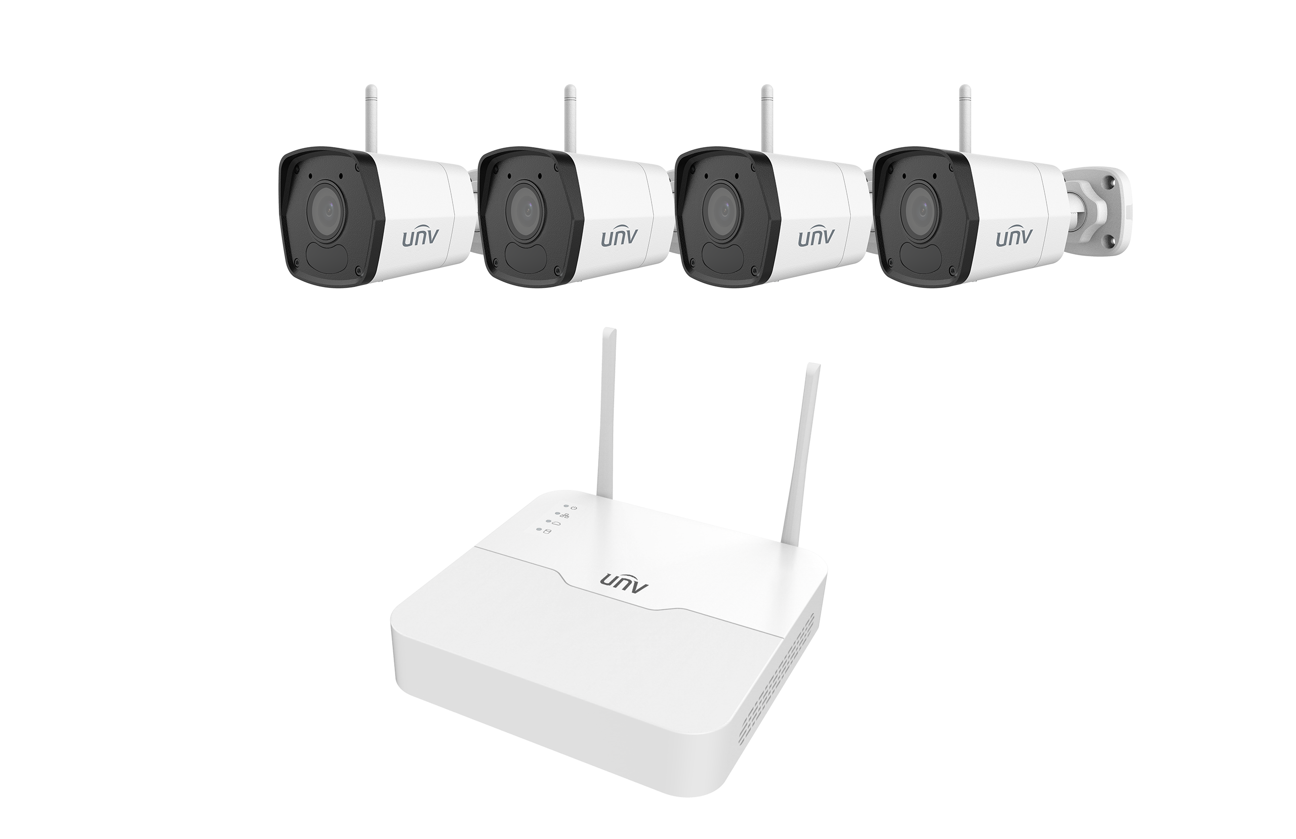 Uniview UNV WiFi Camera Kit, 4 Channel NVR + 4 x 2MP IP Bullet, 1TB HDD