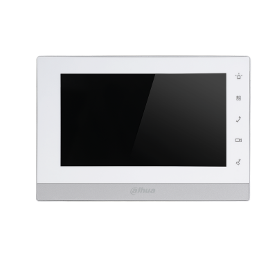 Indoor 2-wire IP monitor from My Store with a touchscreen display and sleek black design, used for home security and intercom.