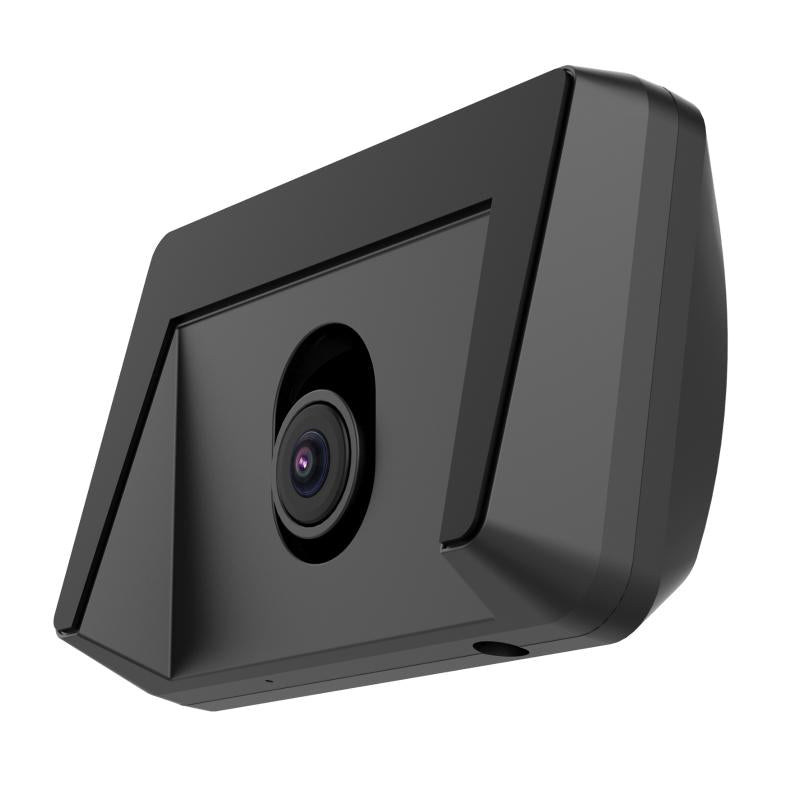 Hikvision 2MP vehicle analog camera AE-VC259T-S with 2.1mm lens, mounted for vehicle security surveillance.