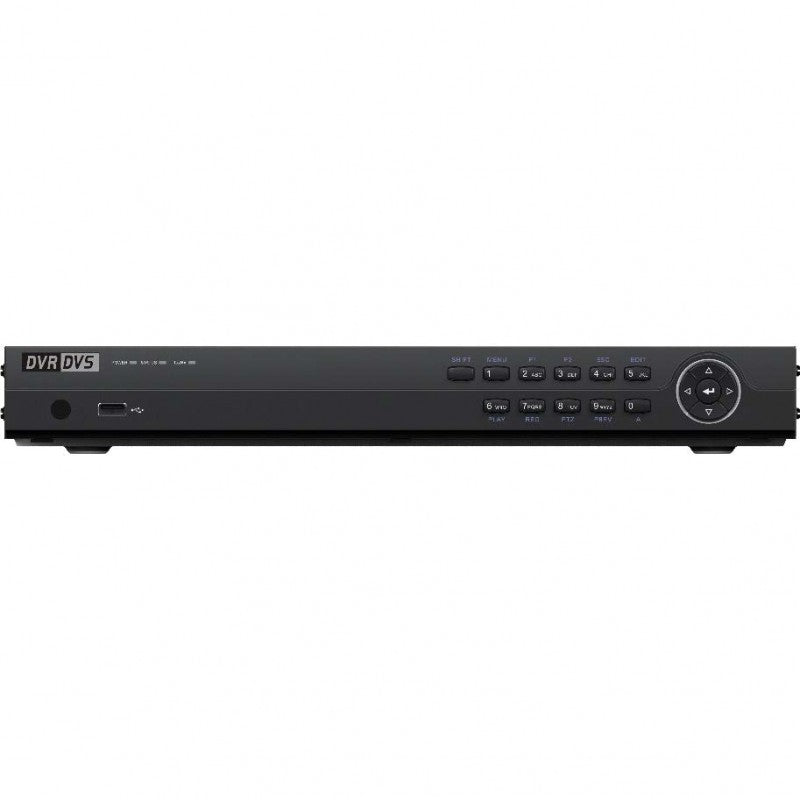 Galaxy Platinum AI 4CH 4K/8MP hybrid DVR with SATA storage in a 1.5U rack mount, featuring advanced surveillance technology