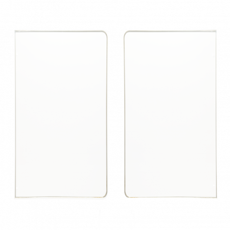 Pair of Hikvision Barrier Gates DS-KSD55-P1100 from Galaxy Security, featuring sturdy metal arms and control mechanisms.