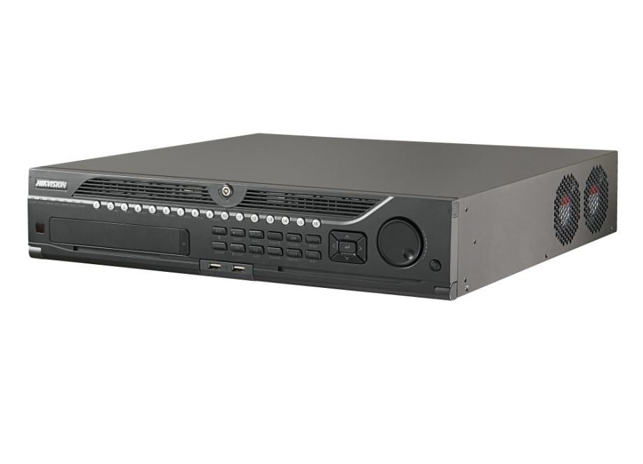 Hikvision DS-9016HUHI-K8 16-channel digital video recorder with 8MP maximum resolution and Galaxy Security branding.