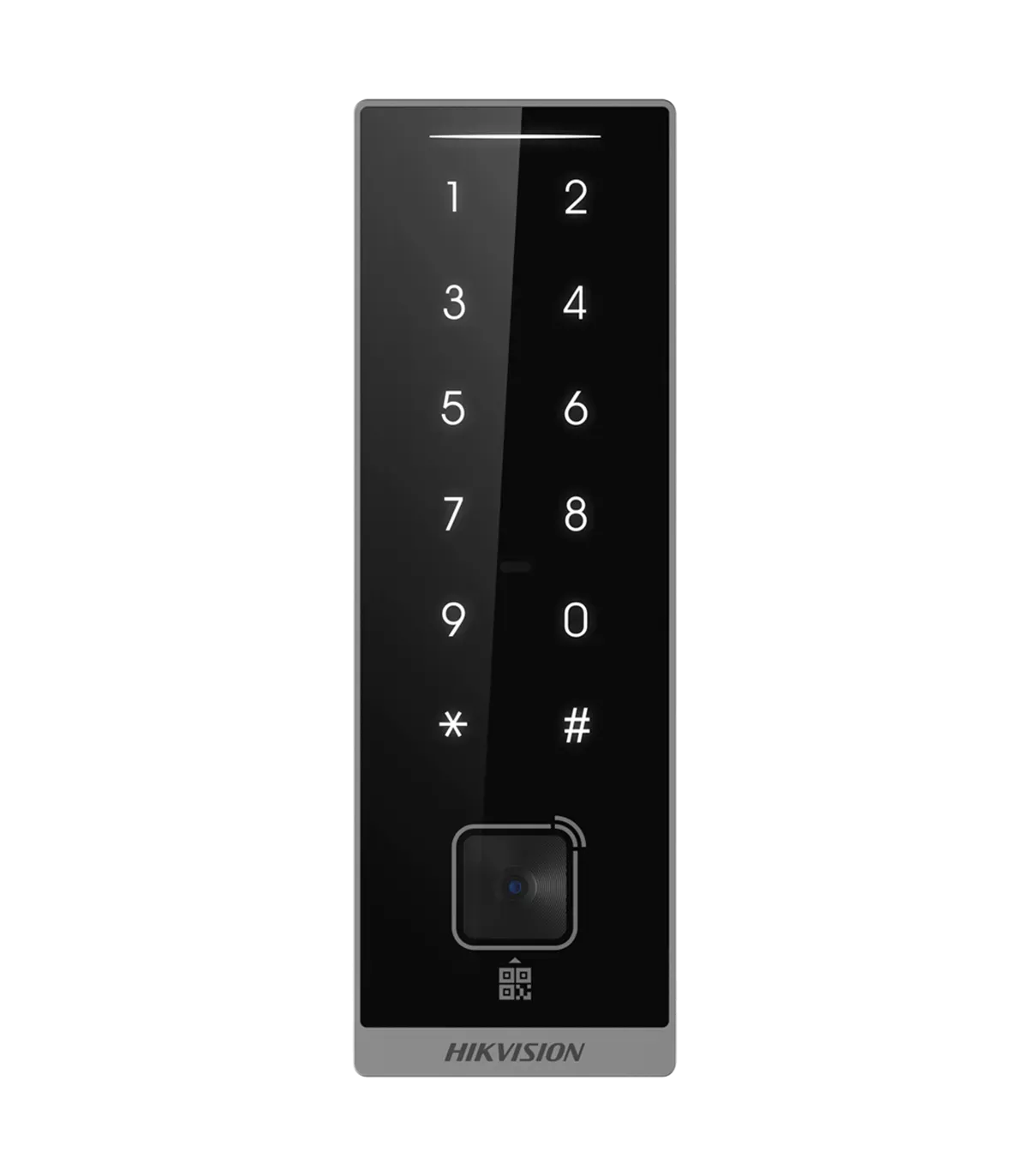 Hikvision DS-K1105EMKB-QR card reader by Galaxy Security with QR code scanner and keypad for access control system
