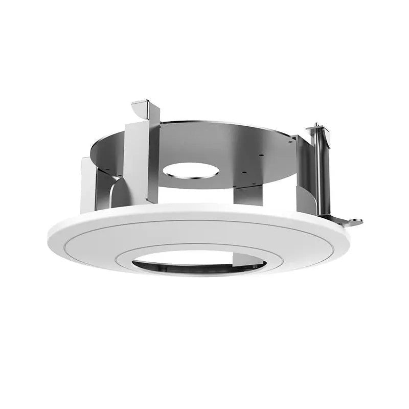 Hikvision RCM-5 mounting bracket attached to a security camera for Galaxy Security surveillance system installation.