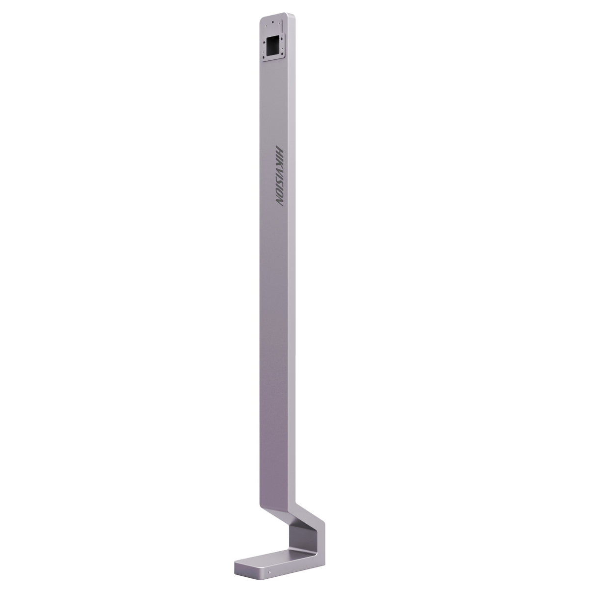 Hikvision DS-KAB671-S mounting bracket for security cameras, shown on a wall with the bracket installed.