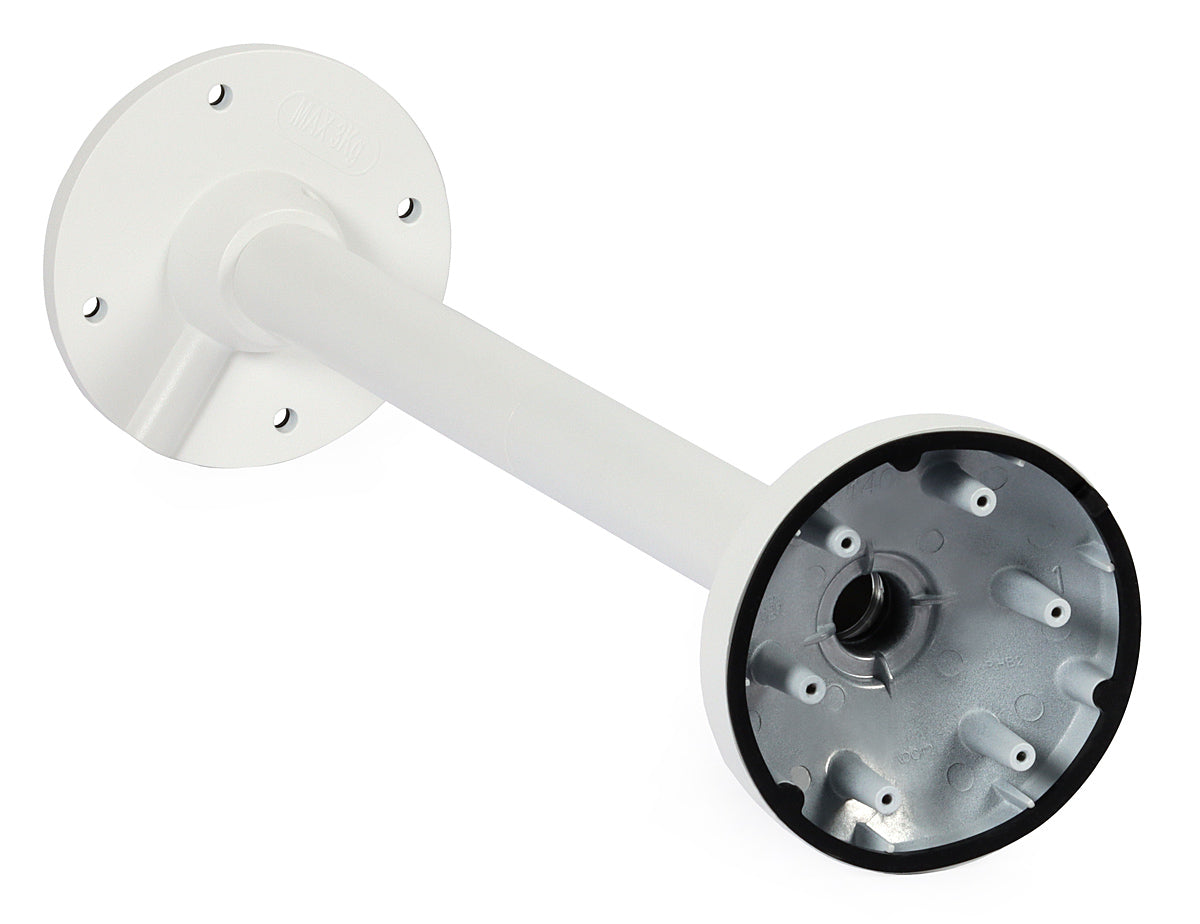 Black Hikvision DS-1271ZJ-140-Y mounting bracket for security cameras, shown assembled with mounting hardware.