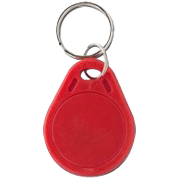 Red Mi-fare Fob by My Store, compact keychain accessory in vibrant red color, designed for easy attachment and use.