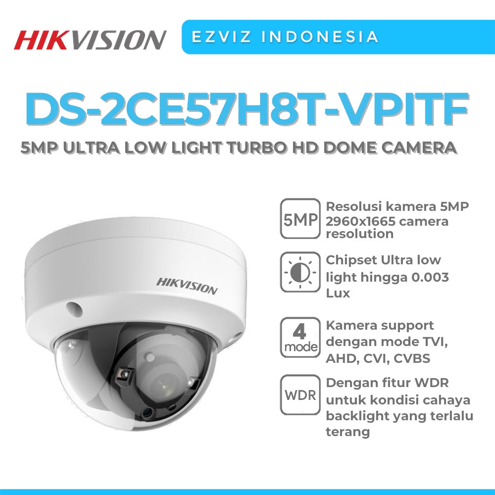 Hikvision 5MP Turbo HD analog security camera with 2.8mm lens, featuring Galaxy Security branding and outdoor weather-resistant design.