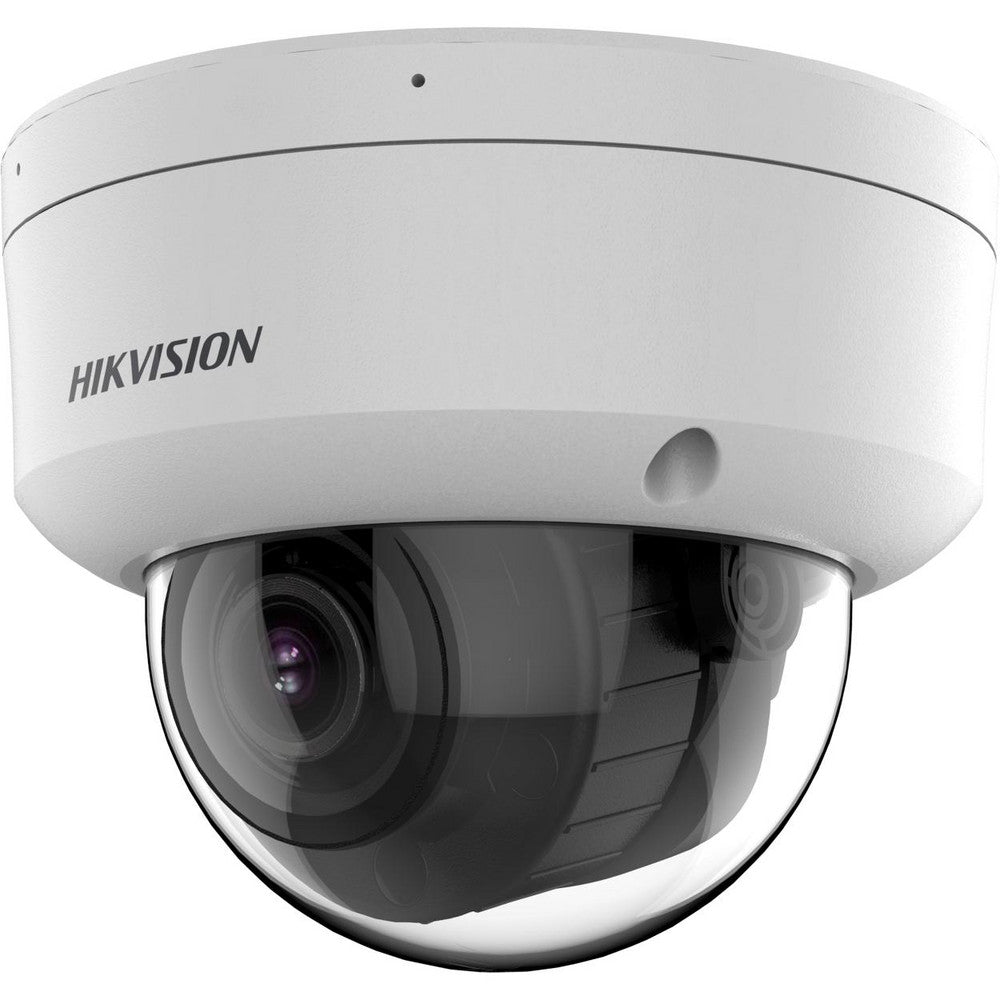 Hikvision 8MP Dome IP Camera DS-2CD2783G2-LIZS2U with 2.8-12mm lens, mounted on ceiling for security surveillance.