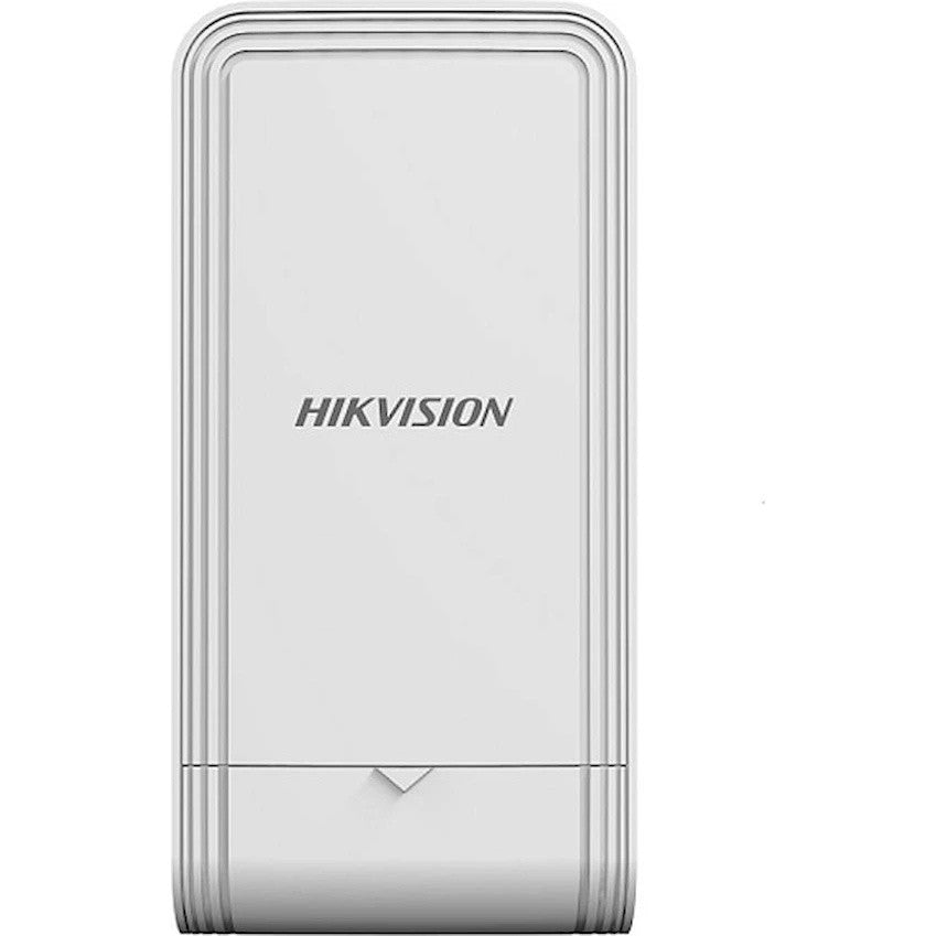 Galaxy Security Hikvision Wireless Bridge DS-3WF3000S-EI-5AC/P mounted on a wall with antennas for high-speed wireless data transfer.