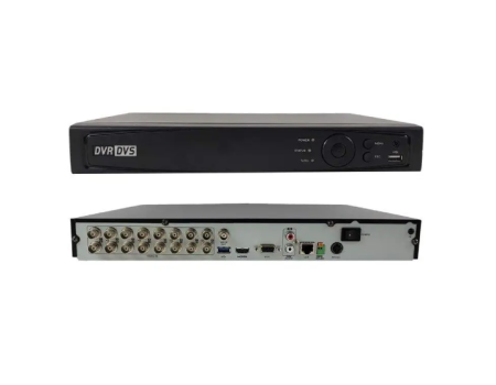 TVI-P DVR 16CH + 2IP 1080P AUDIO/VGA/HDMI/BNC UL 2XHDD H.265+ 5 IN 1