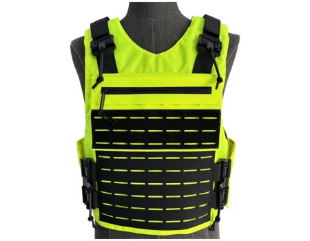 Tactical Mole Green/Black vest with stab proof panels protection level I including SCOPE PVC logo (SIZE L)