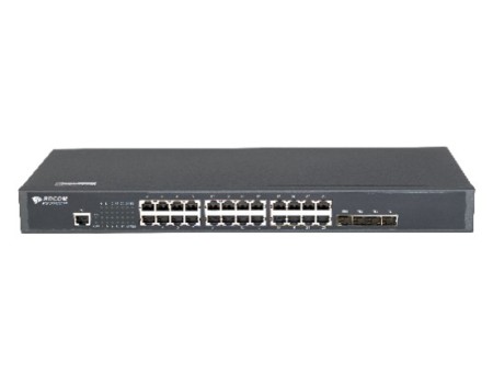 BDCOM 4-Port Gigabit RJ45 + 4-Port 10G SFP+ L3-lite Stackable Managed Switch (dual AC-220V power supply,   fanless,  1U,  19-inch rack-mounted installation)