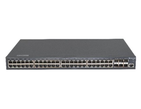BDCOM 48-Port Gigabit RJ45 + 6-Port 10G SFP+ L3-lite Stackable Managed Switch (dual AC-220V power supply,  with cooling fan,  1U,  19-inch rack mounted installation)