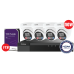 NDAA 4CH Galaxy Color-V 6MP Active Deterrence AI Full Color PoE IP Kit