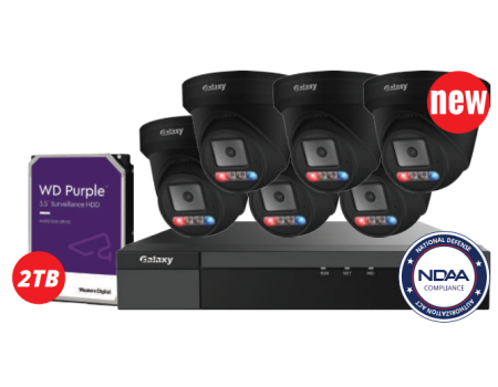 NDAA 8CH Galaxy Color-V 4K Active Deterrence AI Full Color PoE IP Kit
