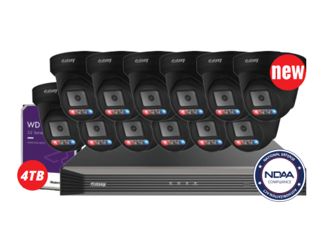 NDAA 16CH Galaxy Color-V 4K Active Deterrence AI Full Color PoE IP Kit