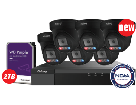 NDAA 8CH Galaxy Color-V 6MP Active Deterrence AI Full Color PoE IP Kit