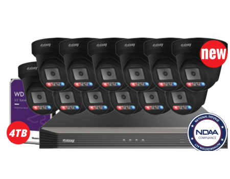 NDAA 16CH Galaxy Color-V 6MP Active Deterrence AI Full Color PoE IP Kit