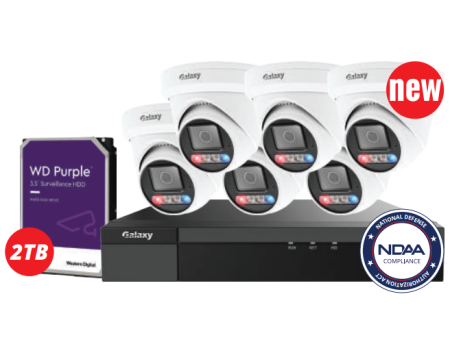 NDAA 8CH Galaxy Color-V 4K Active Deterrence AI Full Color PoE IP Kit