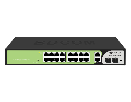 BDCOM 16-port GE PoE+ 2-port GE RJ45 + 2-port GE SFP Unmanaged PoE Switch