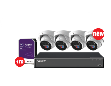 4CH Galaxy Hunter 4K Active Deterrence Two Way Audio AI Full Color Kits 4CH Galaxy Hunter 4K Active Deterrence Two Way Audio AI Full Color Kits