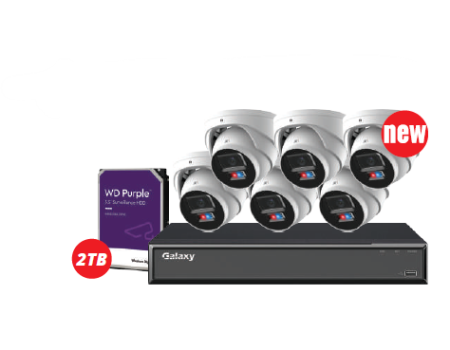 8CH Galaxy Hunter 4K Active Deterrence Two Way Audio AI Full Color Kits