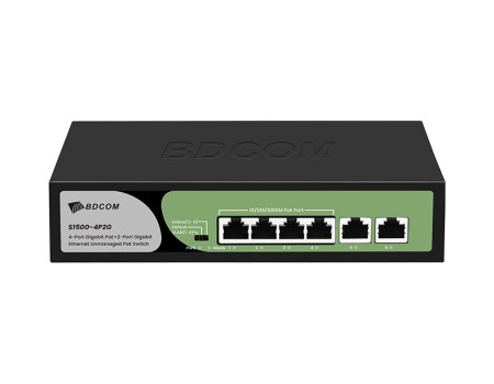4-Port Giaabit PoE+ 2-Port Giaabit uplink Rj45 Unmanaged PoE switchDiIP function, built-in Ac220v power supply: PoE budget 60w, desktop/ rack-mounted installation