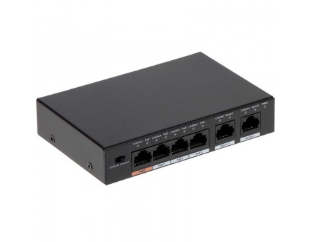 Galaxy 6-Port 10/100Mbps Unmanaged Desktop Switch with 4 PoE Ports Support 250m Long Distance Poe Switch