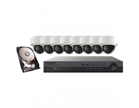 Platinum 8CH 4MP IP Dome Kit