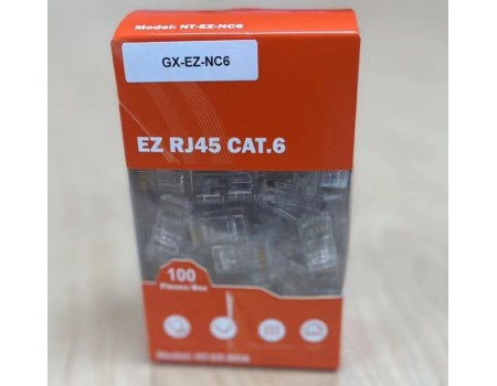 Cat6 Ez Connector (price For 100pcs, 100pcs/box)