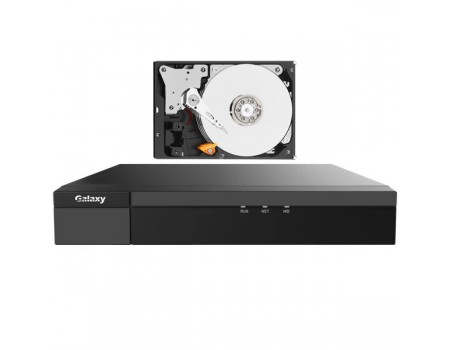 NVR compact 1U 4K H.265 Galaxy Pro Series 4CH avec 4PoE