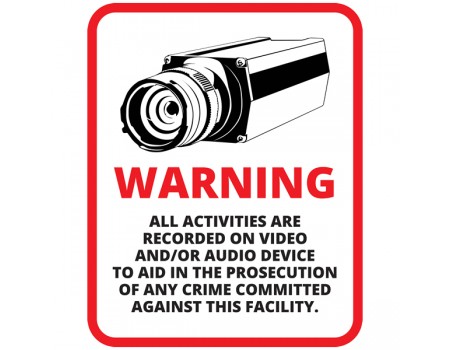 CCTV Warning Sticker - Big