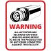 CCTV Warning Sticker - Big