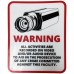 Autocollant d'avertissement CCTV - Big