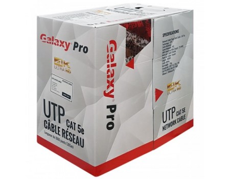 Galaxy Premium Quality CAT5E 1000FT FT4 Bare Copper Cable Pull Box - Black