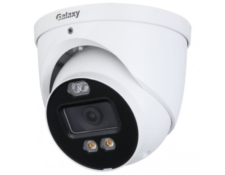 Caméra de dissuasion active Galaxy Hunter 4K/8MP 4-en-1 Color247 à lumière chaude fixe à tourelle 