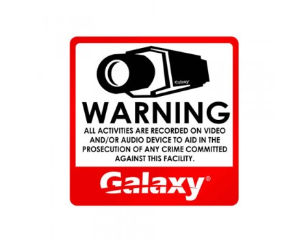 Galaxy CCTV Sticker Sign