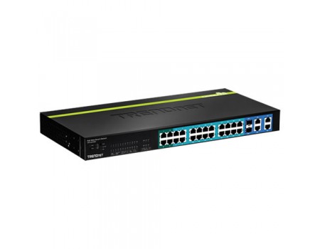 TRENDnet 24 ports 10/100 Mbps Web Smart PoE + Commutateur