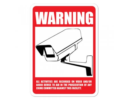 Outdoor CCTV Warning Sign - BIG